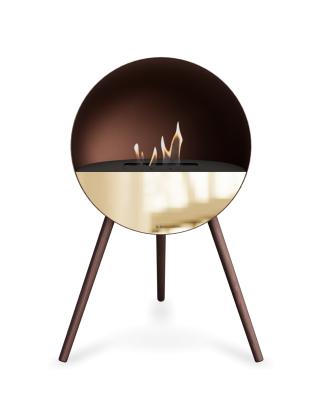  Mocca biopejs - Eye - sort og rose gold front - ben i røget fra Le Feu i Beton (Varenr: 802398)