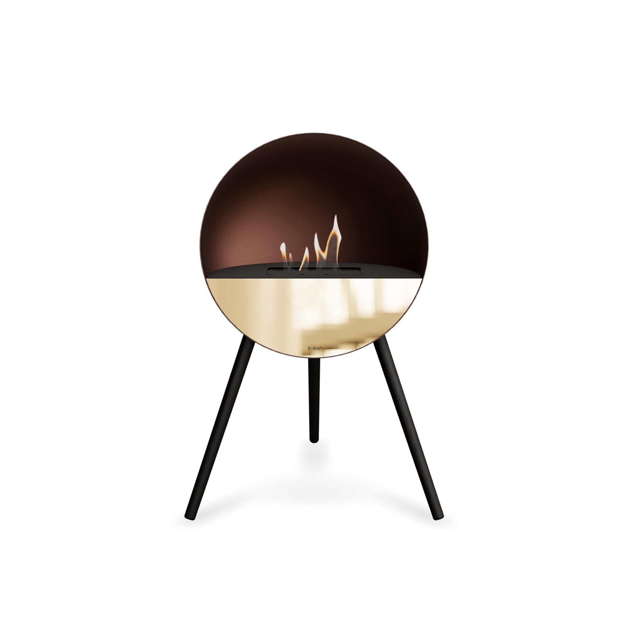  Mocca biopejs - Eye - sort og rose gold front - ben i sort fra Le Feu i Beton (Varenr: 802396)