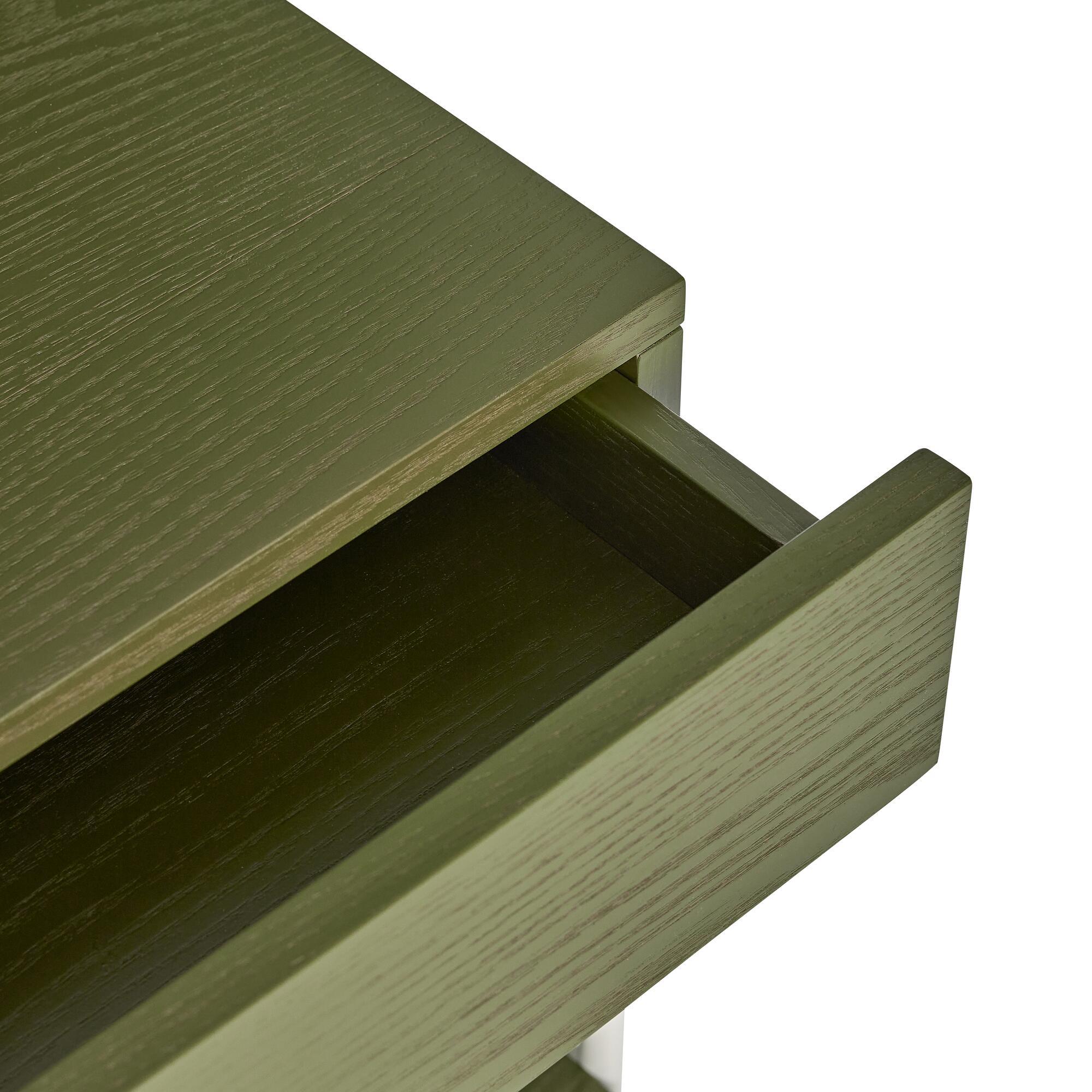  Noir Sengebord Grøn/Off white fra Hübsch Interiør i Askfiner, Jern, MDF (Varenr: 022002)