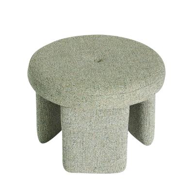  Rocco Puf Lysegrøn fra Hübsch Interiør i Polyester (100%) (Varenr: 022012)