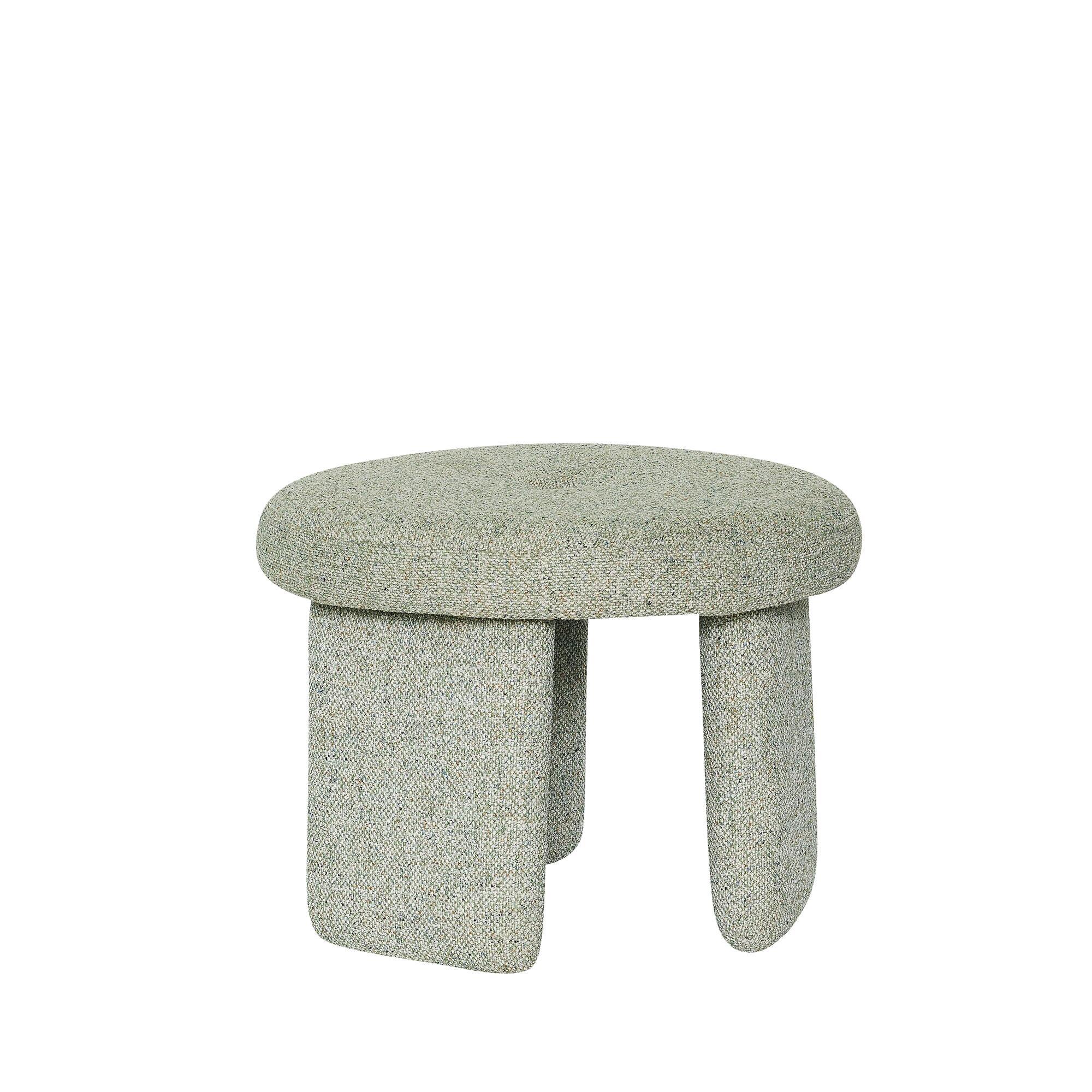  Rocco Puf Lysegrøn fra Hübsch Interiør i Polyester (100%) (Varenr: 022012)