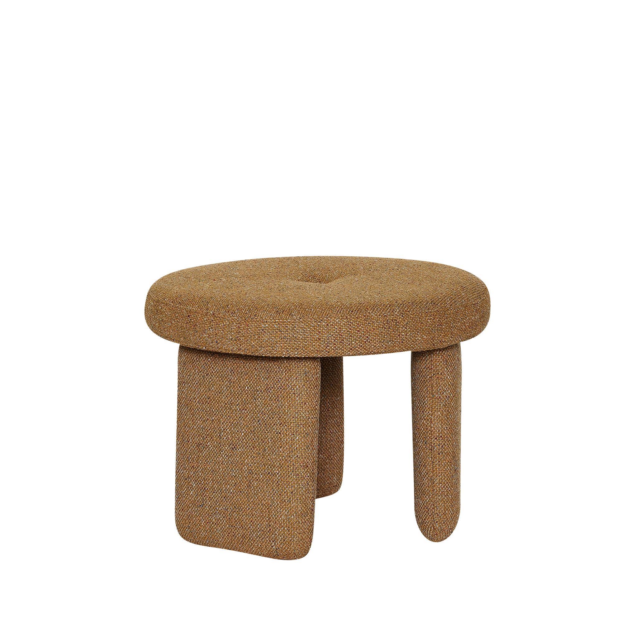  Rocco Puf Okker fra Hübsch Interiør i Polyester (100%) (Varenr: 022014)