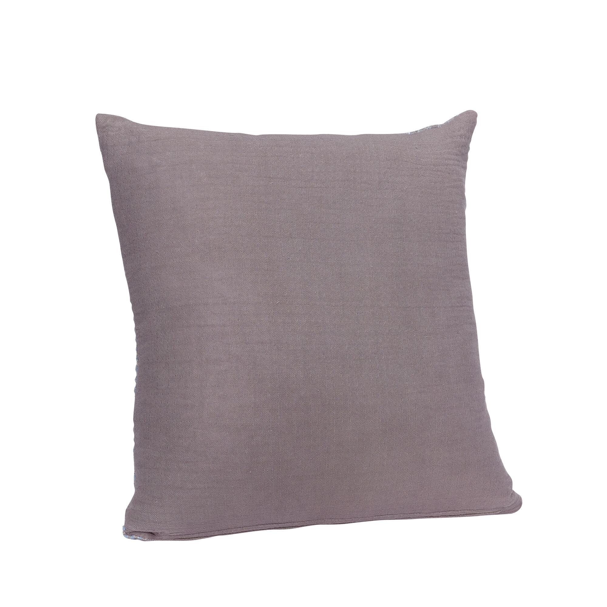  Ori Pude Beige/Lilla fra Hübsch Interiør i Bomuld (75%), Linned (10%), Polyester (15%) (Varenr: 522001)