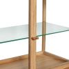  Poetic Udstillingsmontre Large Natur fra Hübsch Interiør i Glas, MDF, Egetræsfiner, Egetræ (Varenr: 882006)