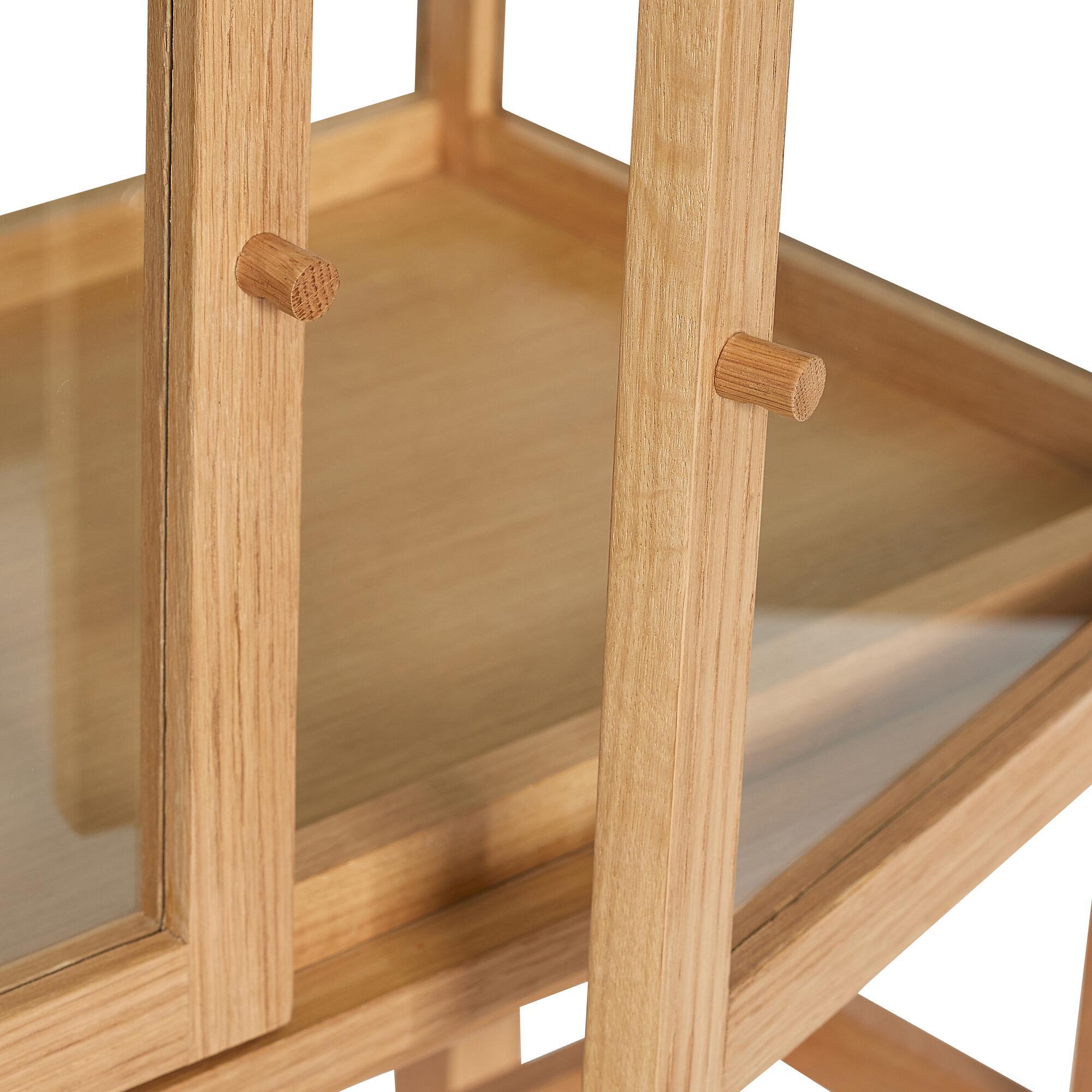  Poetic Udstillingsmontre Natur fra Hübsch Interiør i Glas, MDF, Egetræsfiner, Egetræ (Varenr: 882008)