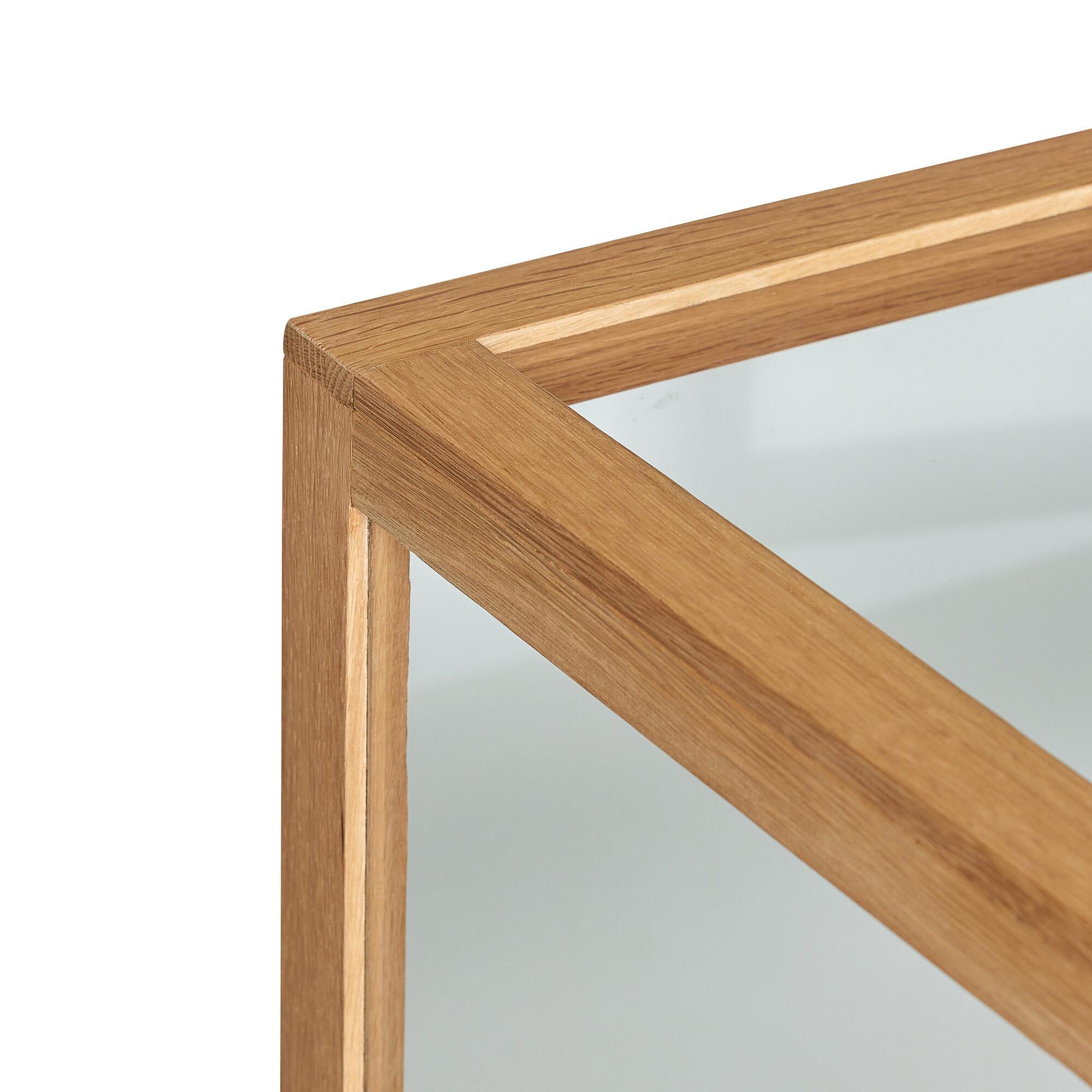  Poetic Udstillingsmontre Natur fra Hübsch Interiør i Glas, MDF, Egetræsfiner, Egetræ (Varenr: 882008)