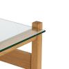  Ledge Sidebord Natur fra Hübsch Interiør i Glas, Egetræ (Varenr: 882009)