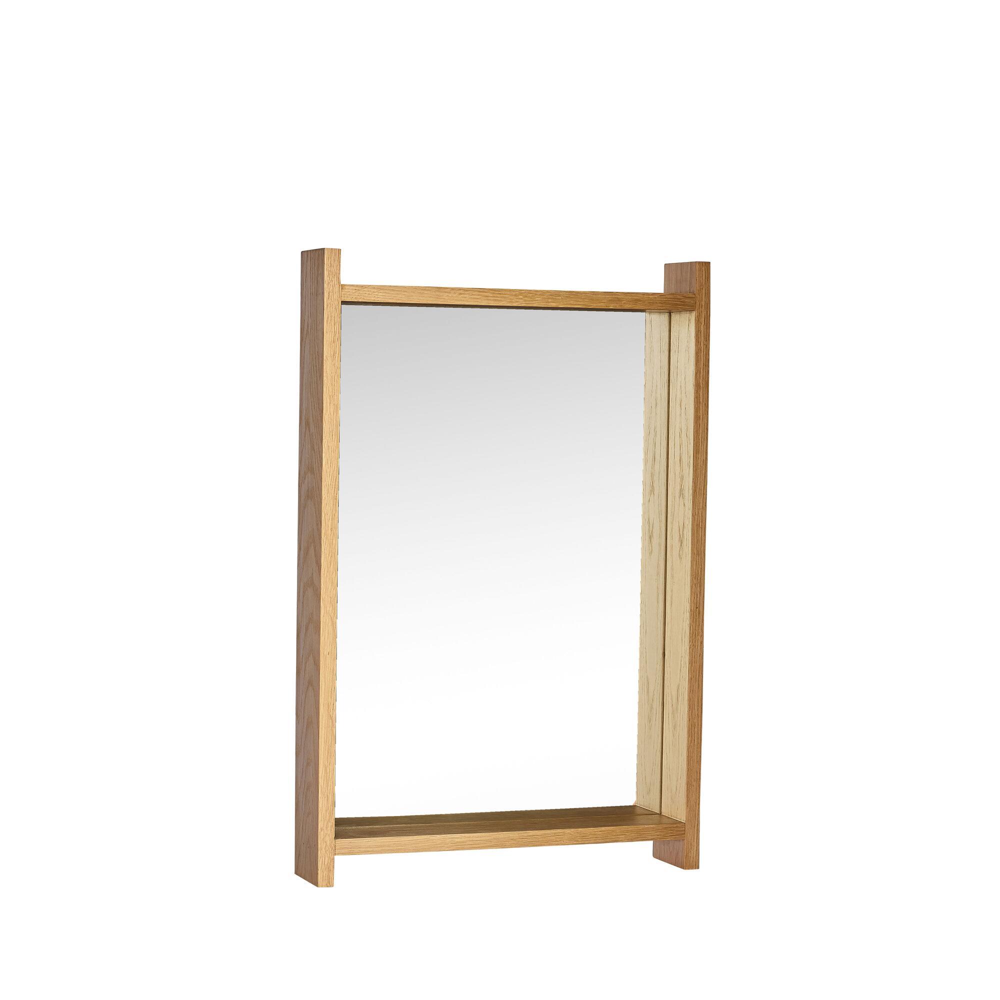  Forma Spejl Natur fra Hübsch Interiør i MDF, Spejlglas, Egetræsfiner (Varenr: 882020)