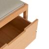  Bifi Bænk Sand/Natur fra Hübsch Interiør i MDF, Egetræsfiner, Egetræ, Polyester (100%) (Varenr: 882024)