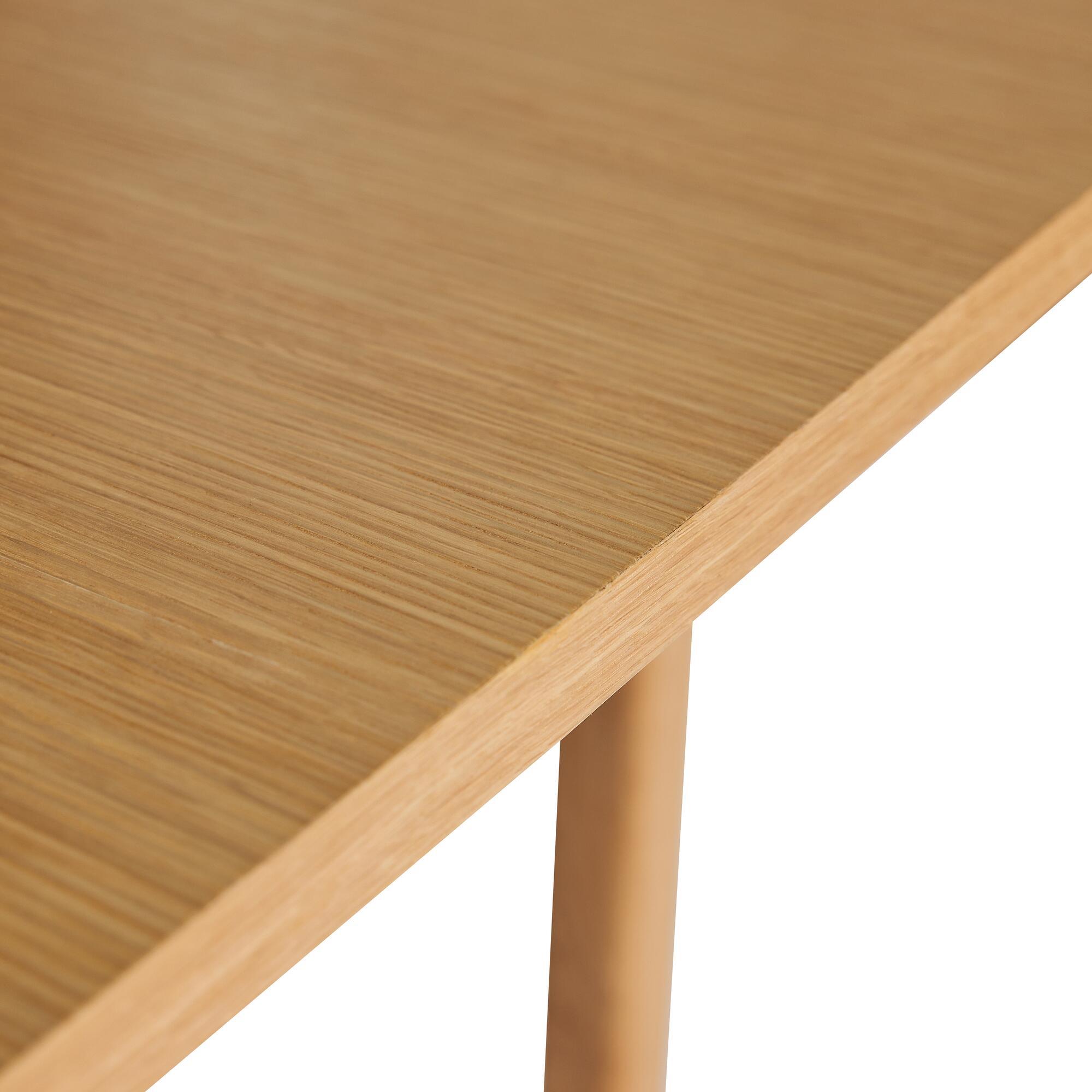  Geo Spisebord Natur fra Hübsch Interiør i MDF, Egetræsfiner, Egetræ (Varenr: 882025)