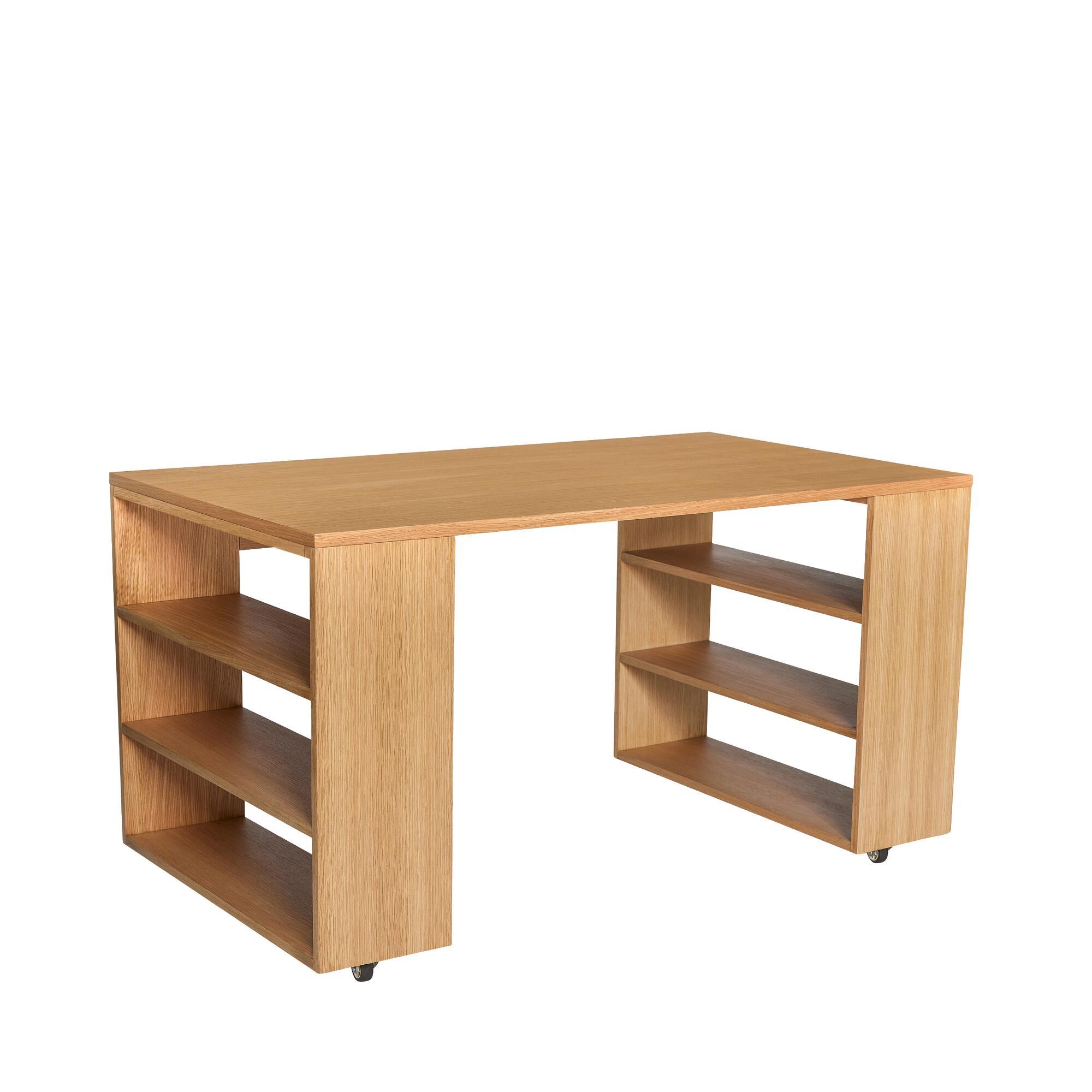  Utility Skrivebord Natur fra Hübsch Interiør i MDF, Egetræsfiner (Varenr: 882026)