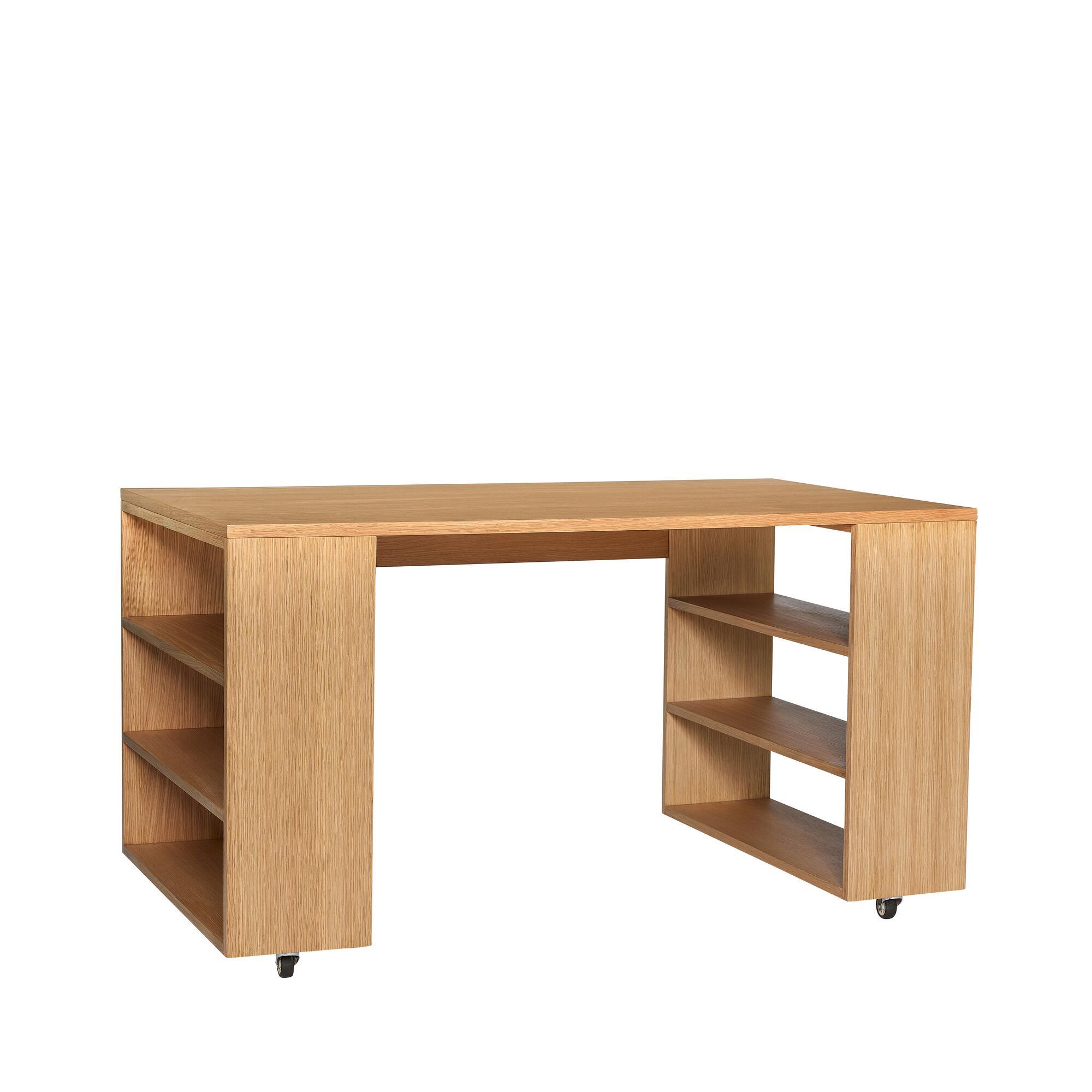  Utility Skrivebord Natur fra Hübsch Interiør i MDF, Egetræsfiner (Varenr: 882026)