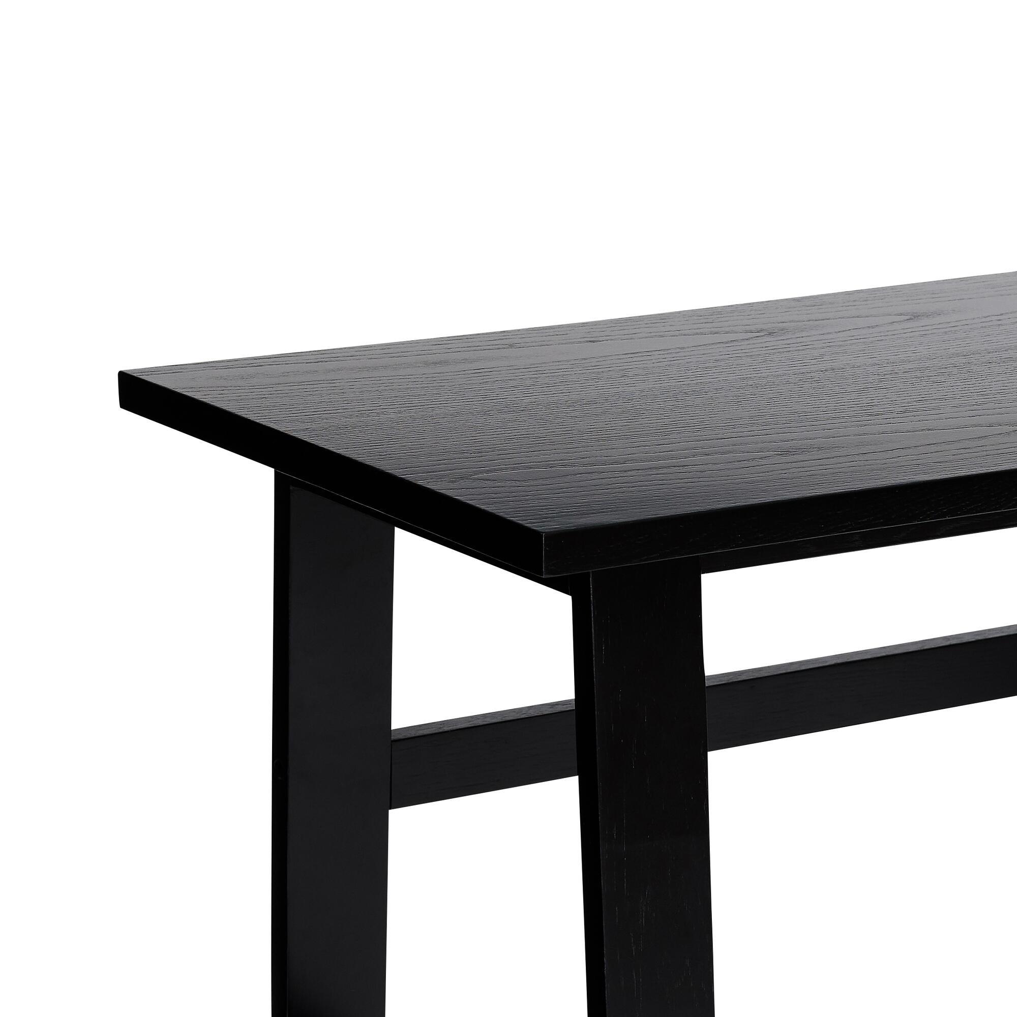  Poke Skrivebord Sort fra Hübsch Interiør i MDF, Egetræsfiner, Egetræ (Varenr: 882027)