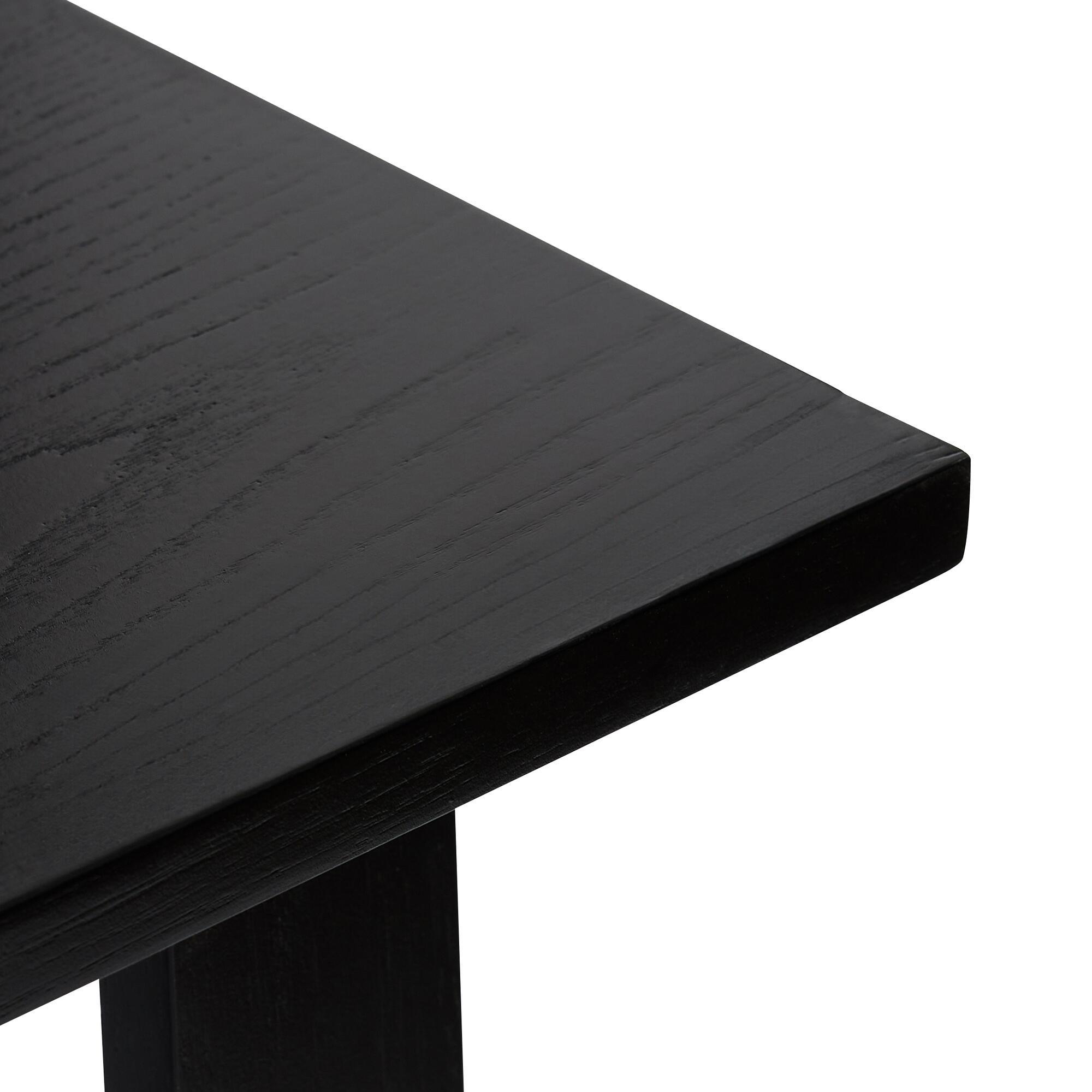  Poke Skrivebord Sort fra Hübsch Interiør i MDF, Egetræsfiner, Egetræ (Varenr: 882027)