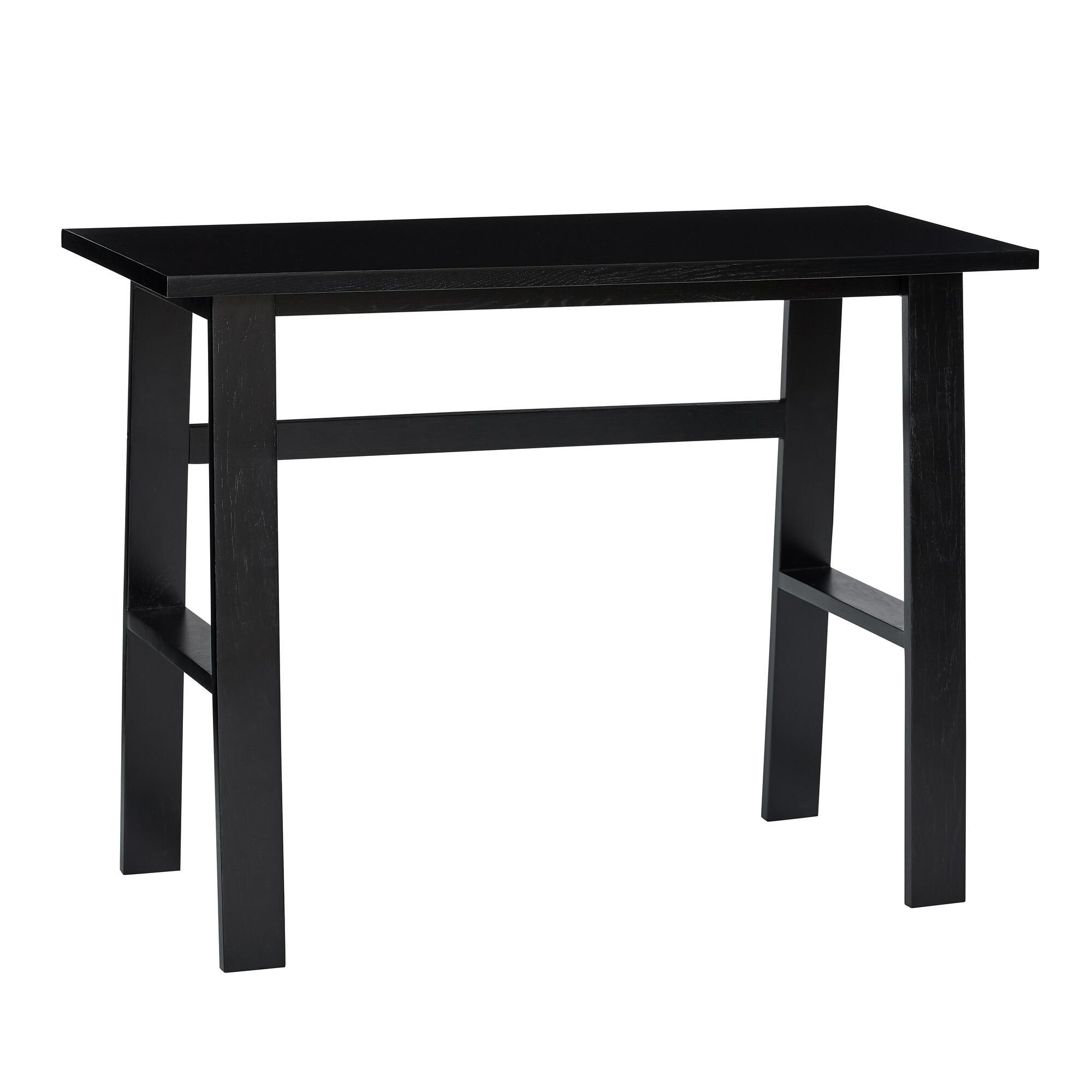  Poke Skrivebord Sort fra Hübsch Interiør i MDF, Egetræsfiner, Egetræ (Varenr: 882027)