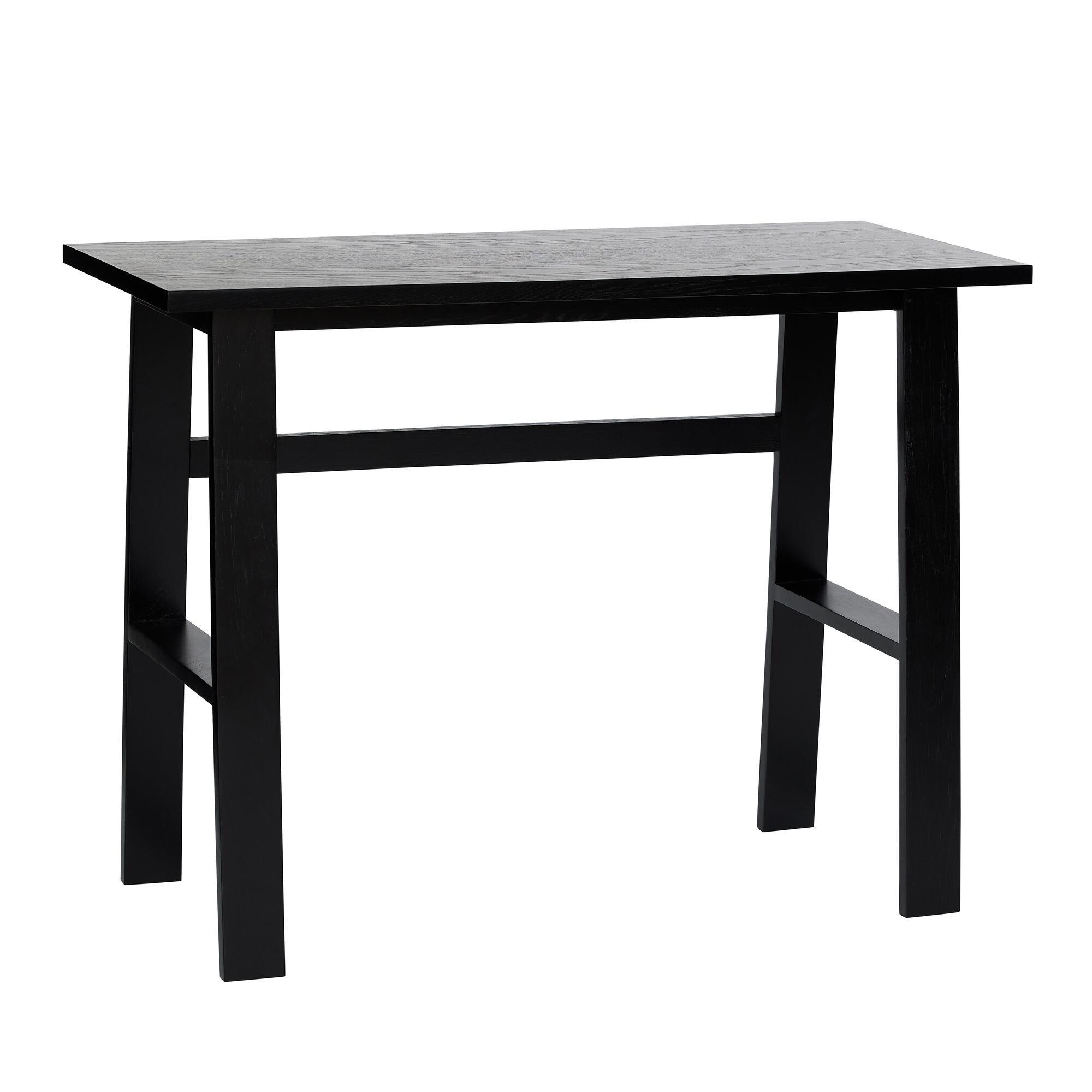 Poke Skrivebord Sort fra Hübsch Interiør i MDF, Egetræsfiner, Egetræ (Varenr: 882027)