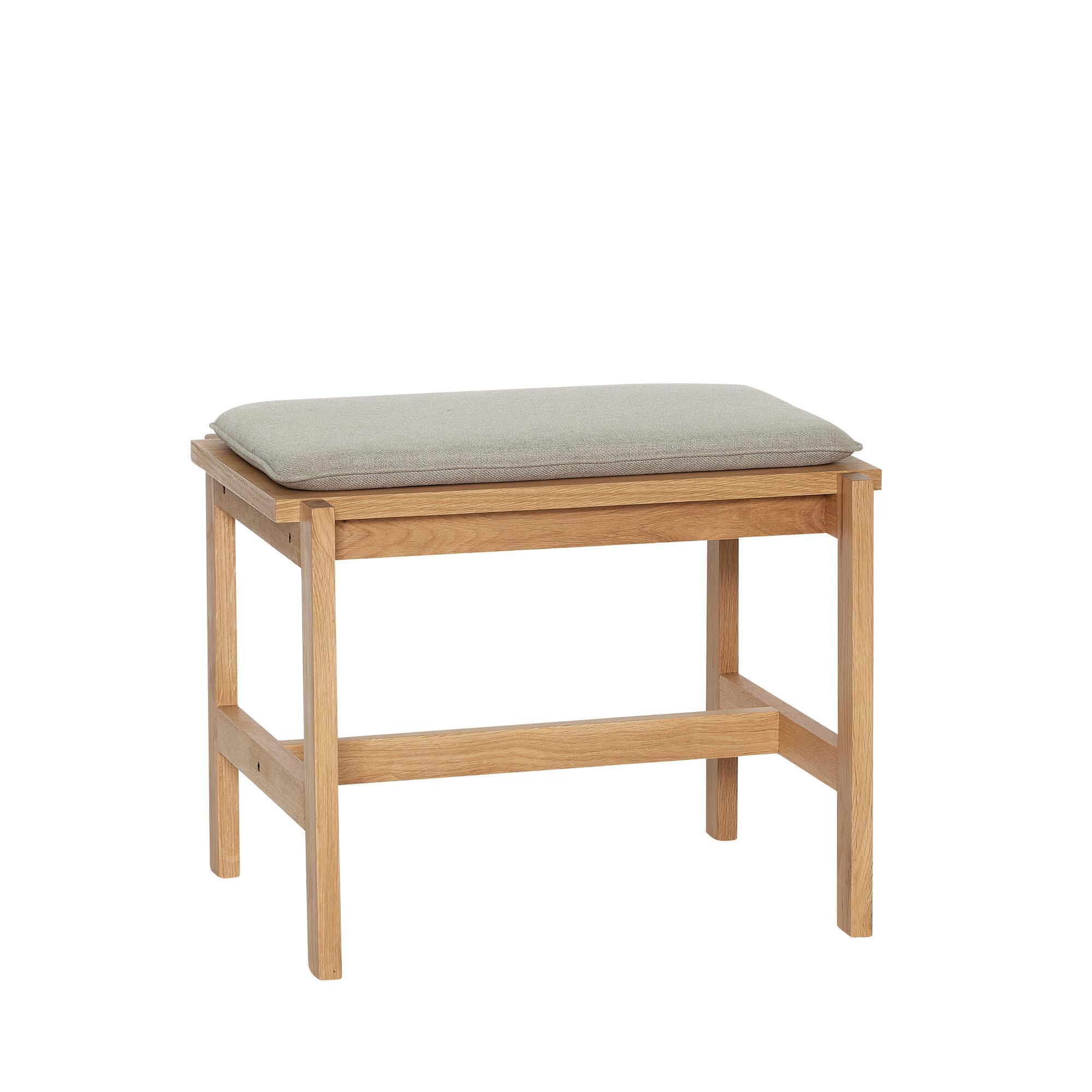  Epoch Bænk Sand/Natur fra Hübsch Interiør i MDF, Egetræsfiner, Egetræ, Polyester (100%) (Varenr: 882029)