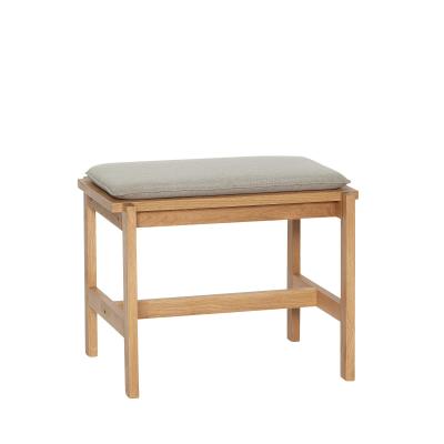 Epoch Bænk Sand/Natur fra Hübsch Interiør i MDF, Egetræsfiner, Egetræ, Polyester (100%) (Varenr: 882029)