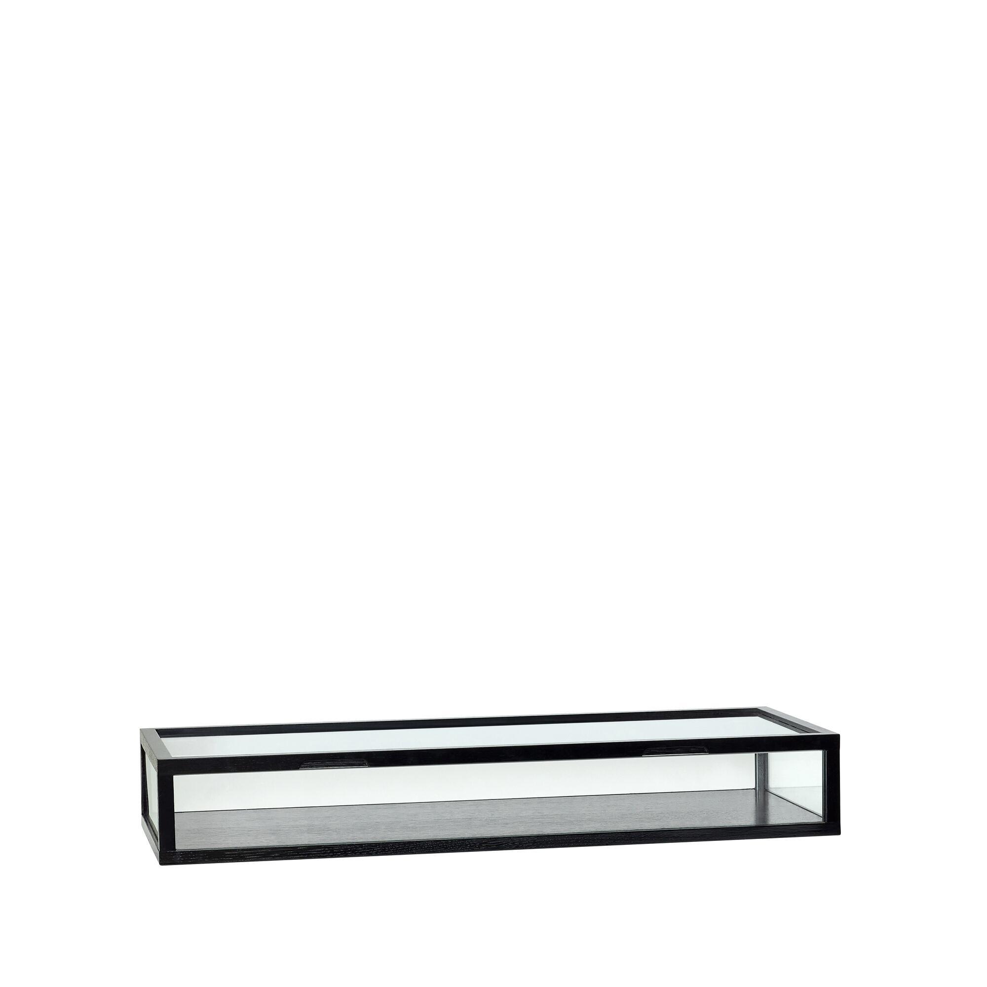  View Display Kasse Large Sort fra Hübsch Interiør i Askfiner, Ask, Glas, MDF (Varenr: 882035)