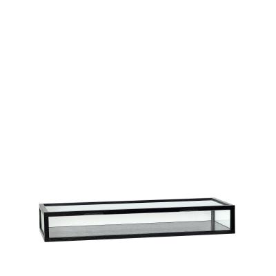  View Display Kasse Large Sort fra Hübsch Interiør i Askfiner, Ask, Glas, MDF (Varenr: 882035)