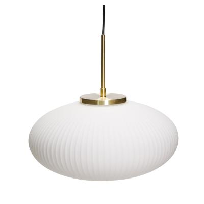  Serene Pendel Ellipse Hvid fra Hübsch Interiør i Glas, Jern (Varenr: 962009)
