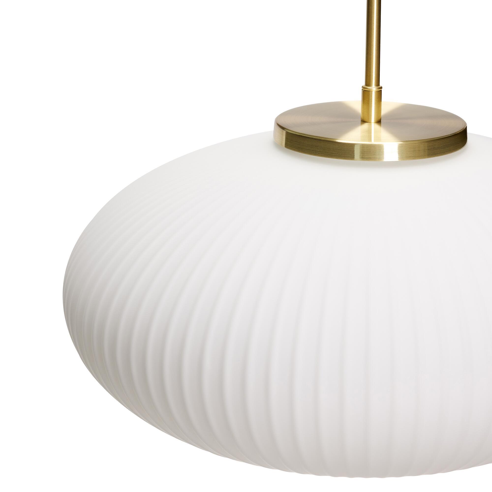  Serene Pendel Ellipse Hvid fra Hübsch Interiør i Glas, Jern (Varenr: 962009)