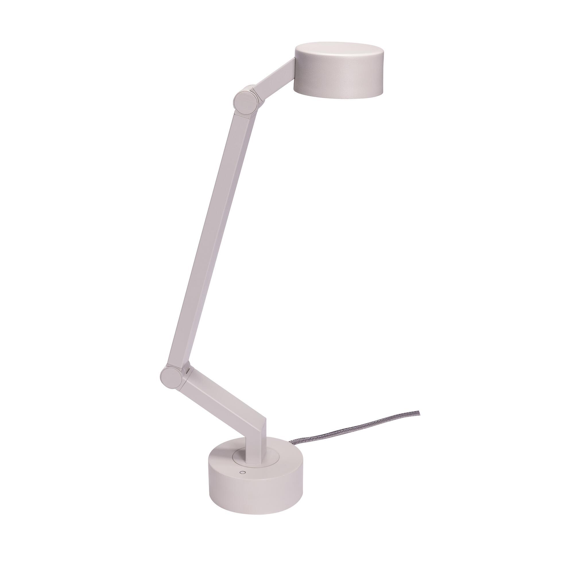  Verve Bordlampe Lysegrå fra Hübsch Interiør i Jern, Polycarbonat (Varenr: 962011)