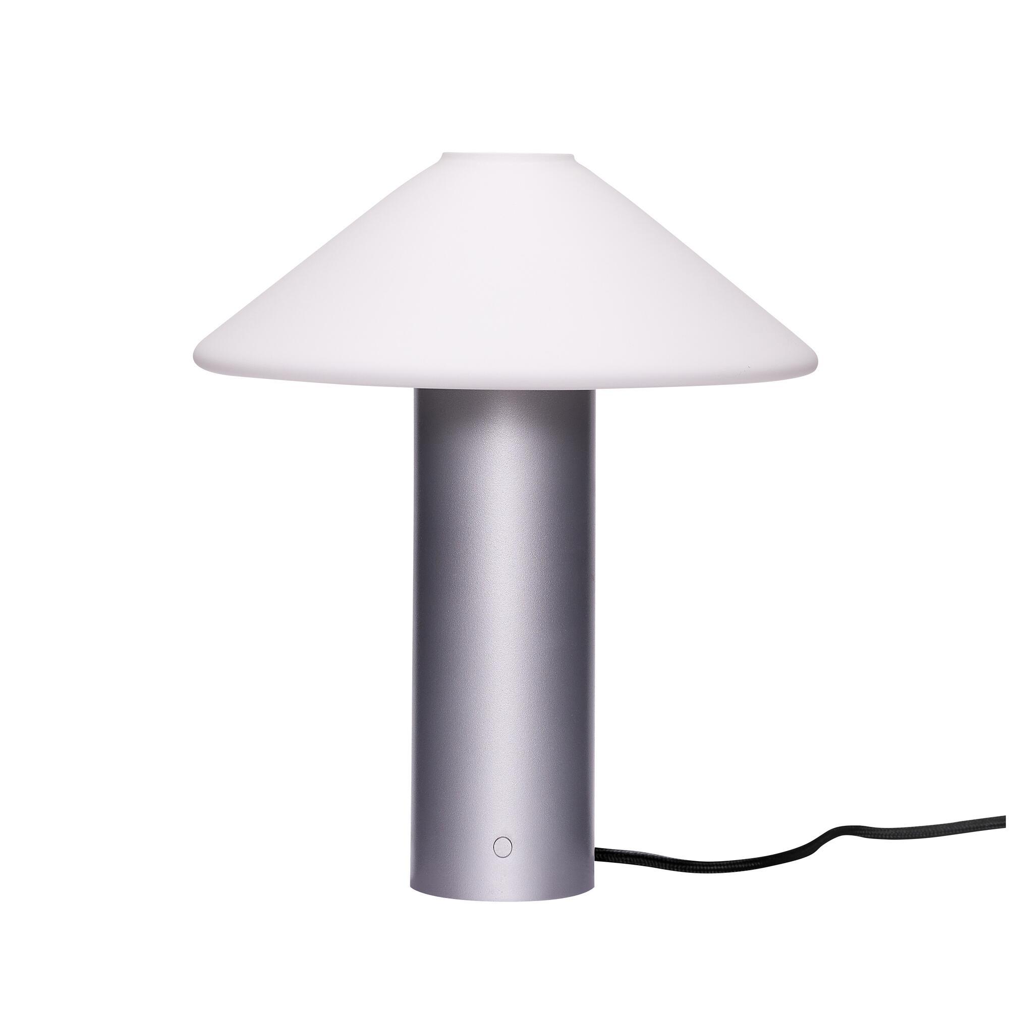  Orbit Bordlampe Metallic silver fra Hübsch Interiør i Glas, Jern (Varenr: 962021)