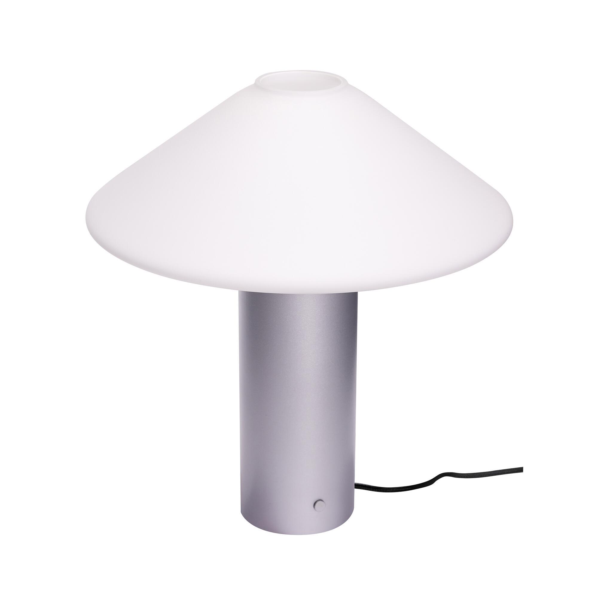  Orbit Bordlampe Metallic silver fra Hübsch Interiør i Glas, Jern (Varenr: 962021)