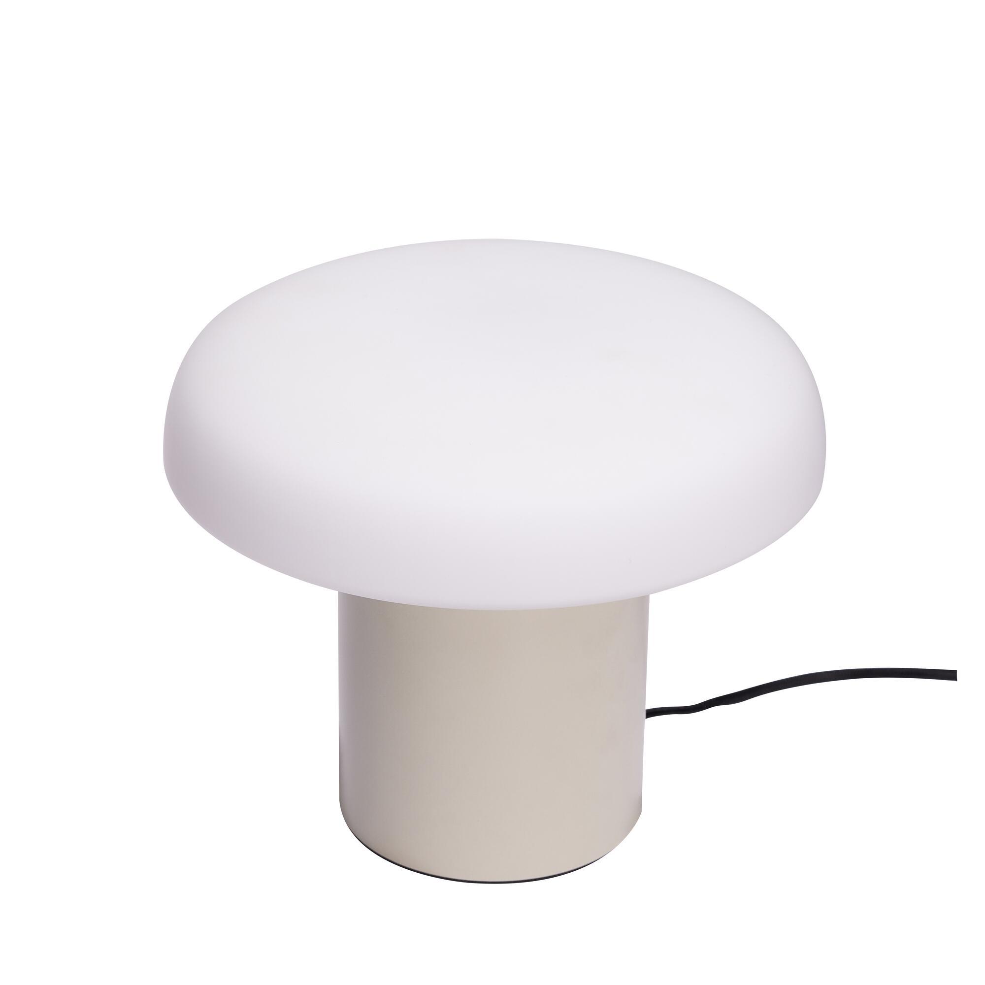  Ateliers Bordlampe Sand/Hvid fra Hübsch Interiør i Glas, Jern (Varenr: 962023)