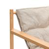 Heritage Lænestol/Fodskammel Natur/beige fra Hübsch Interiør i Polyester (Varenr: 422007)