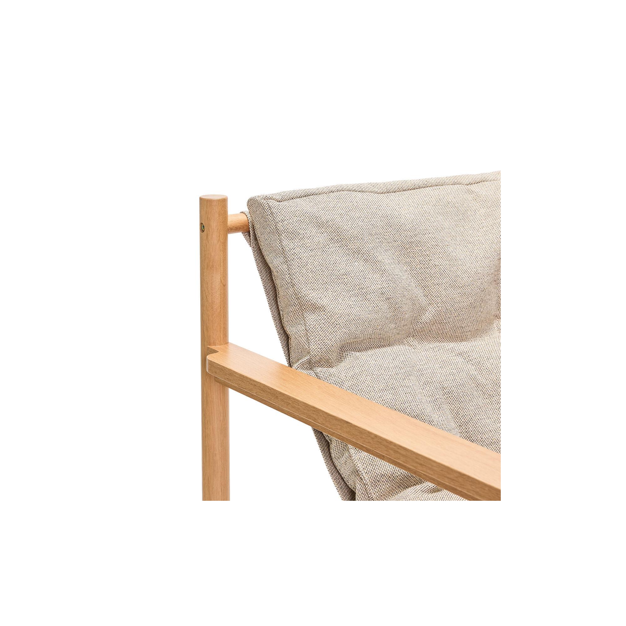  Heritage Lænestol/Fodskammel Natur/beige fra Hübsch Interiør i Polyester (Varenr: 422007)