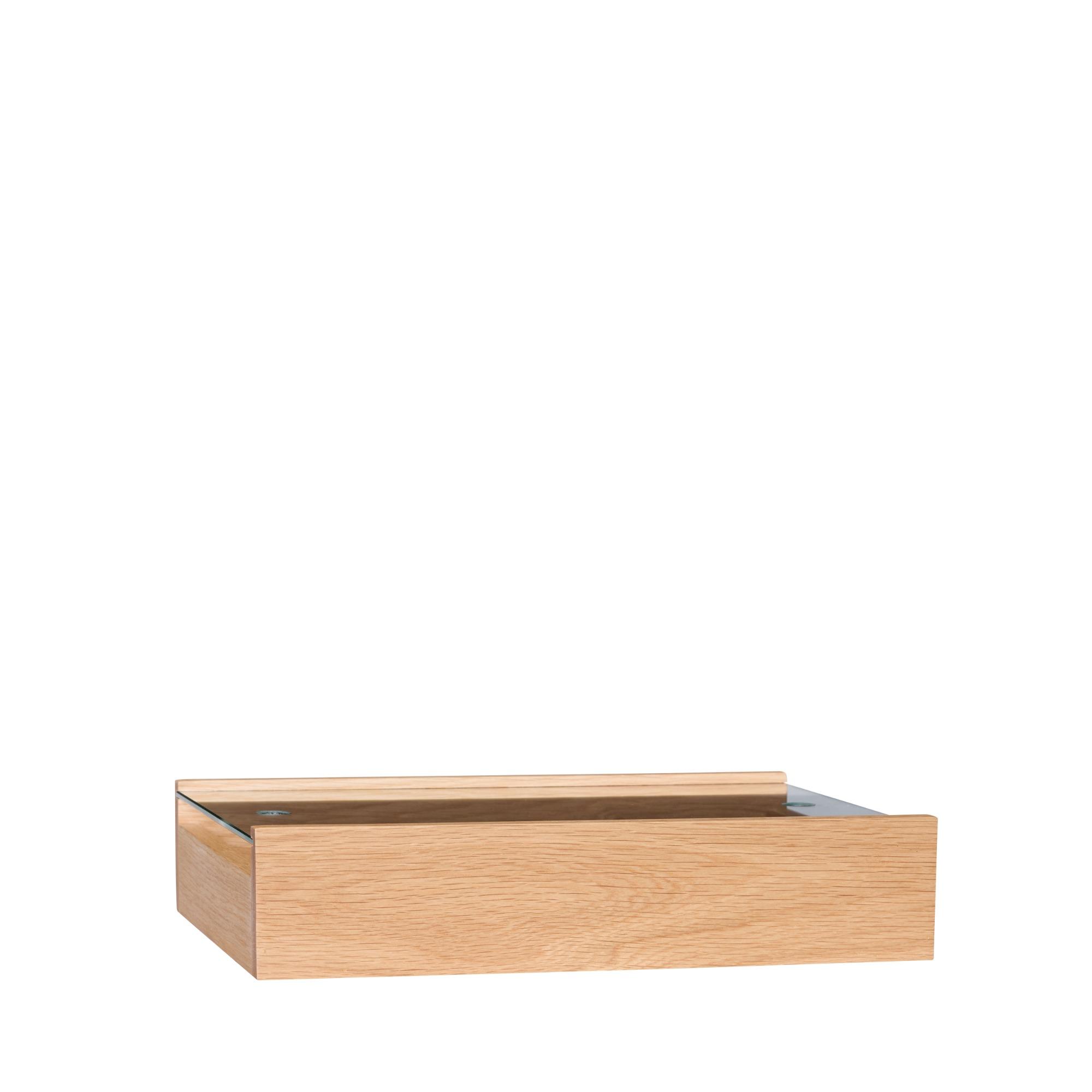 Senri udstillingsmontre i eg og glas fra Hübsch