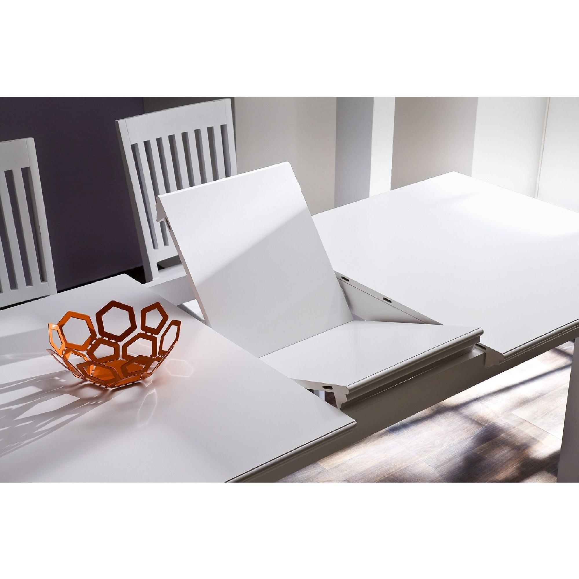 Spisebord i hvidt med udtræk fra Nova Solo