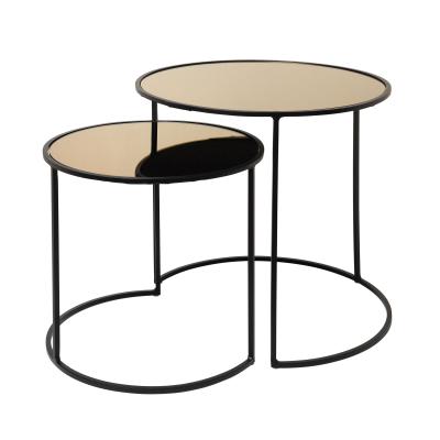 Elegant indskudsbord fra Broste Copenhagen i jernstel og brown top, Nyhed, Fri fragt, På lager,71177292 