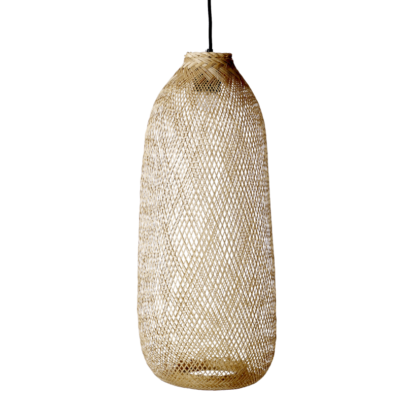 BLOOMINGVILLE Evert pendel loftslampe, cylinder - natur bambus (Ø 25)