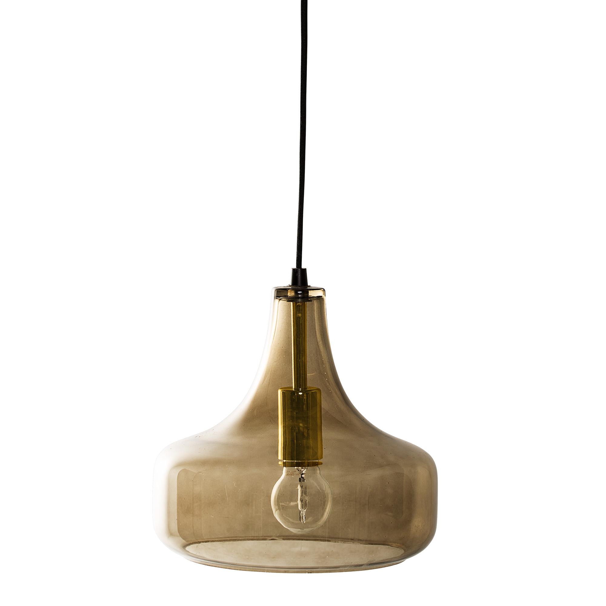Loftlampe i brun glas fra Bloomingville. 68704760