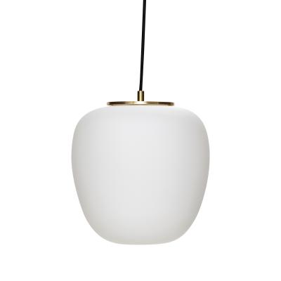 Hvid Loftlampe i glas fra Hübsch Interior. 990723