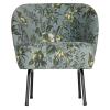 Grå Vogue Spisebordsstol i velour med blomsterprint fra BePureHome. 800748-85