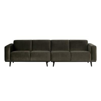 Statement Sofa i mørkegrøn velour fra BePureHome. 378657-156